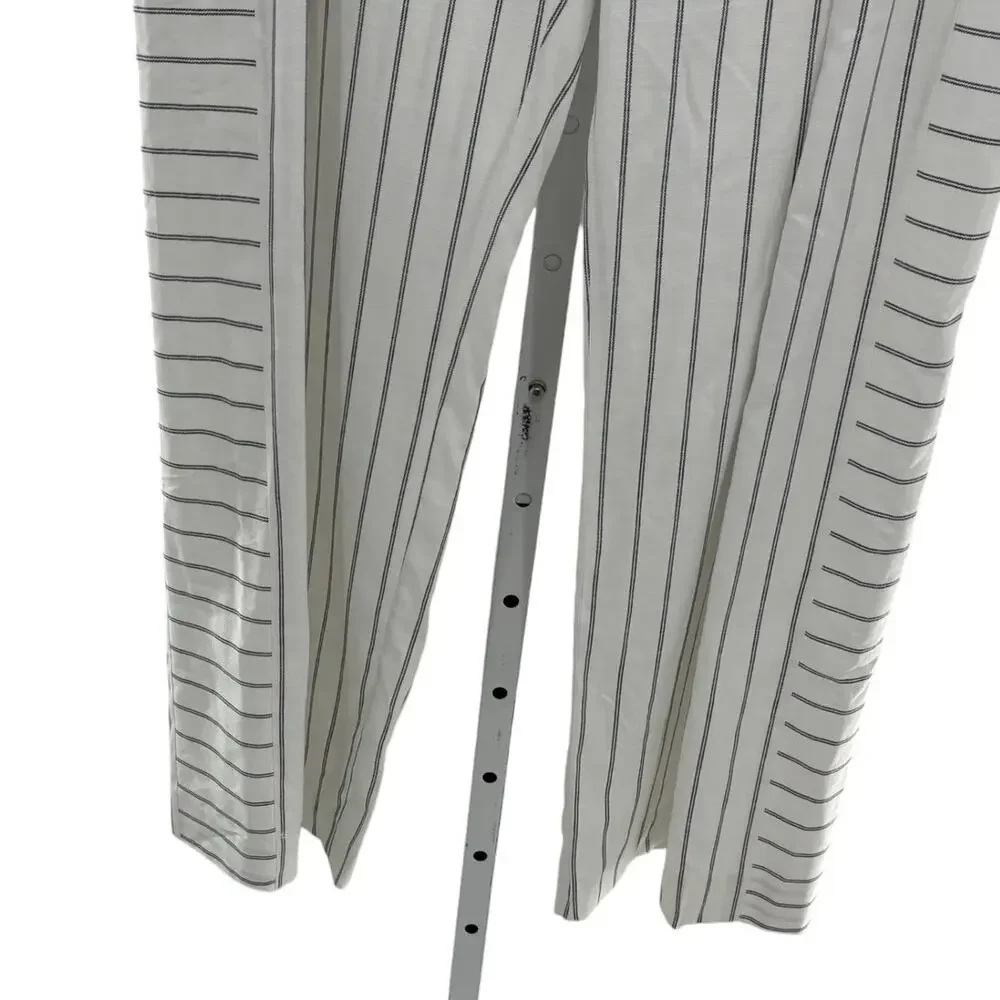 Antonio Melani Ivory Sam Black Striped Wide Leg Pants